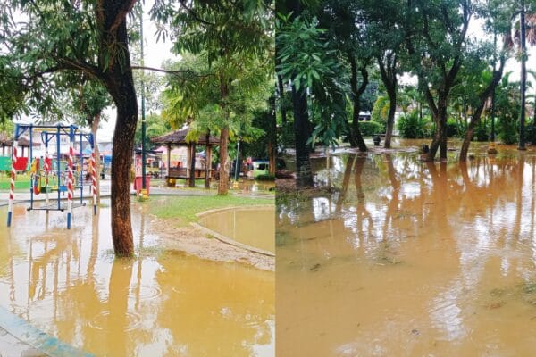 Taman Adipura Sumenep Jadi “Kolam”, Warga Soroti Amdal-Material