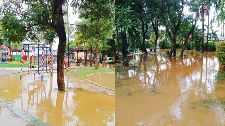 Taman Adipura Sumenep Jadi “Kolam”, Warga Soroti Amdal-Material
